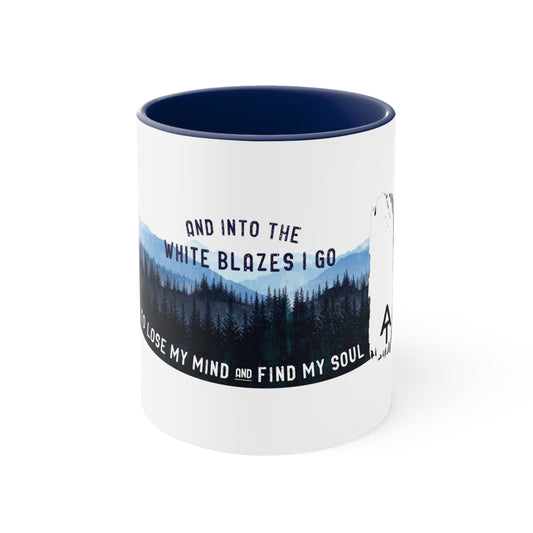 Into The White Blazes I Go - Accent Coffee Mug, 11oz