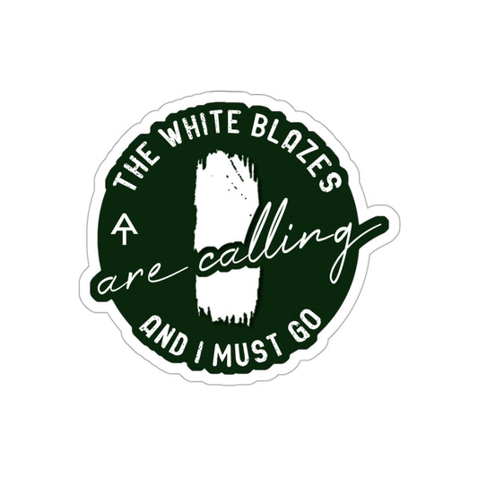 White Blazes Are Calling - Die-Cut Stickers