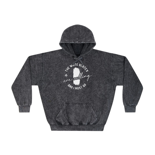 White Blazes Are Calling - Unisex Mineral Wash Hoodie